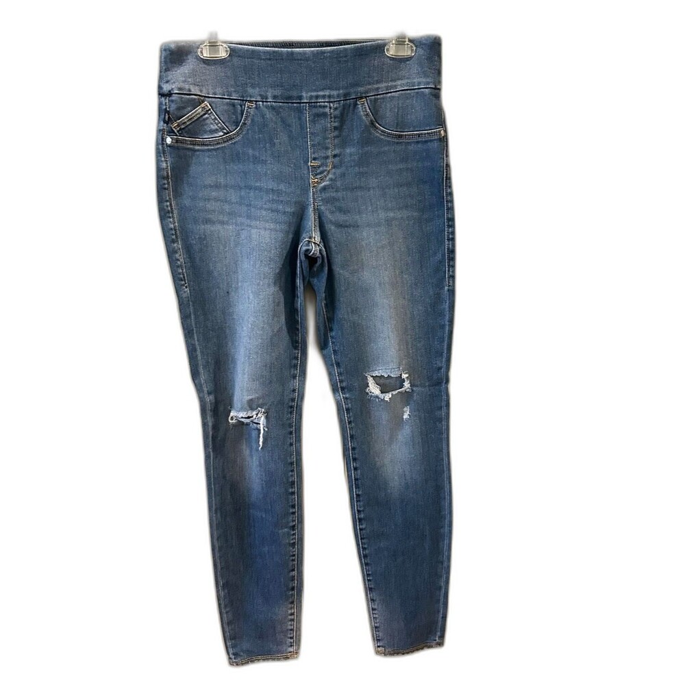 Rock & Republic Slim Rx Fever Blue Distressed Jeggings - Size 10L